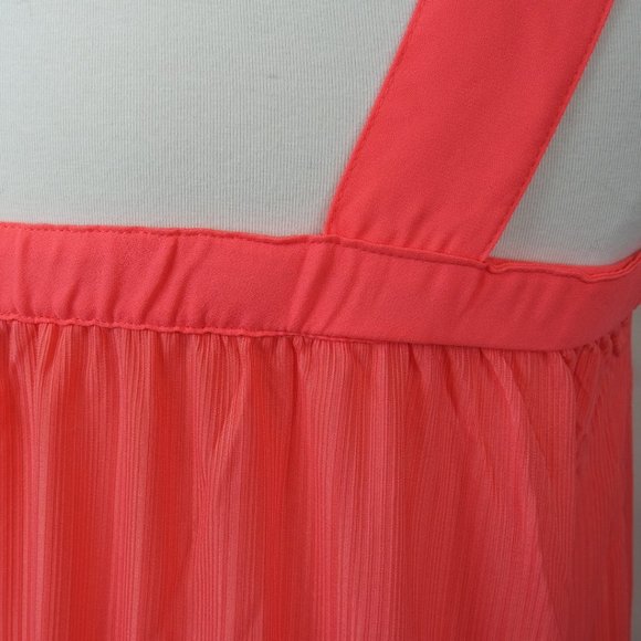 TORRID CORAL CRAPE CAGE STUDIO KNIT STRAPPY SWING TANK TOP - Picture 6 of 6